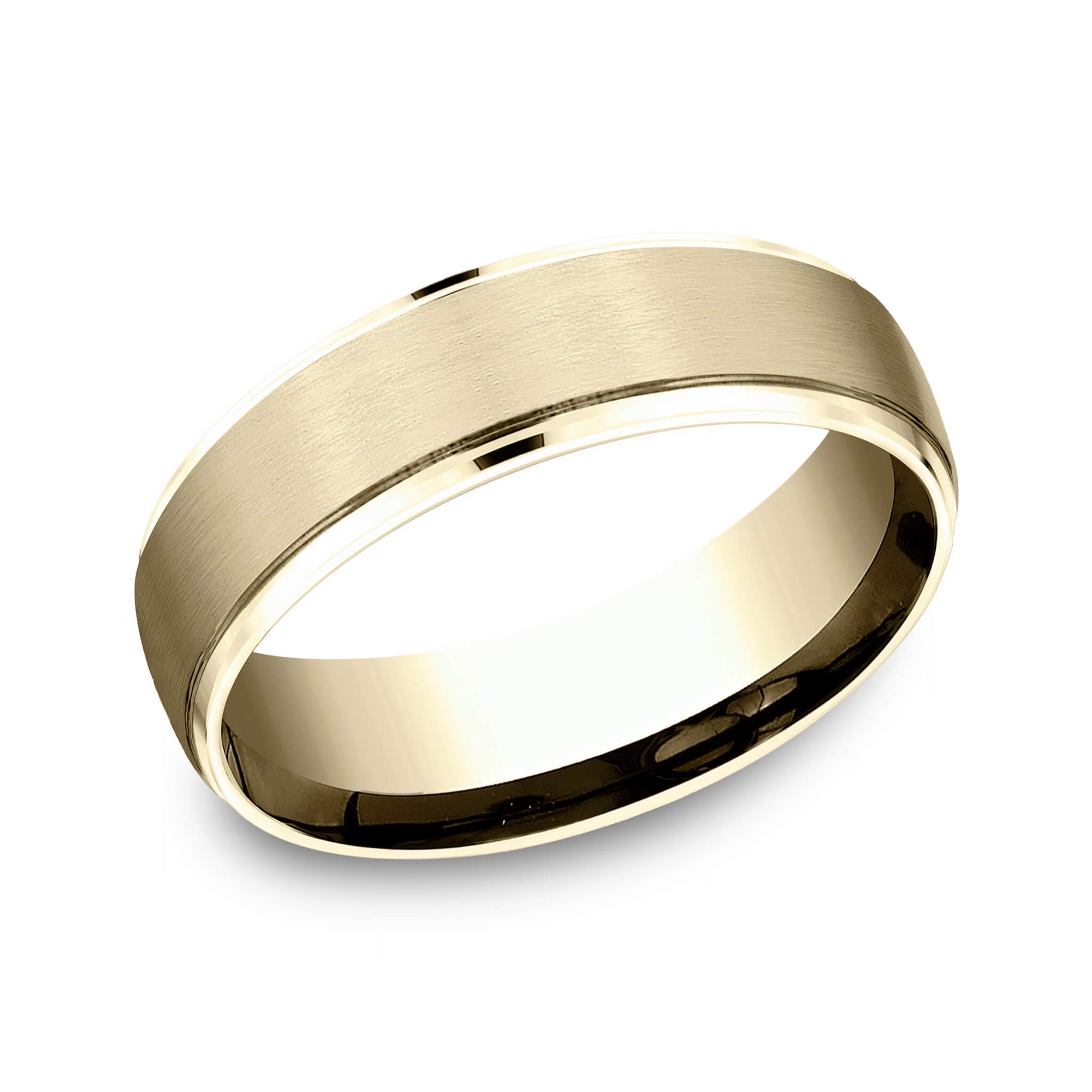 The Elias - Brushed Yellow Gold Wedding Band