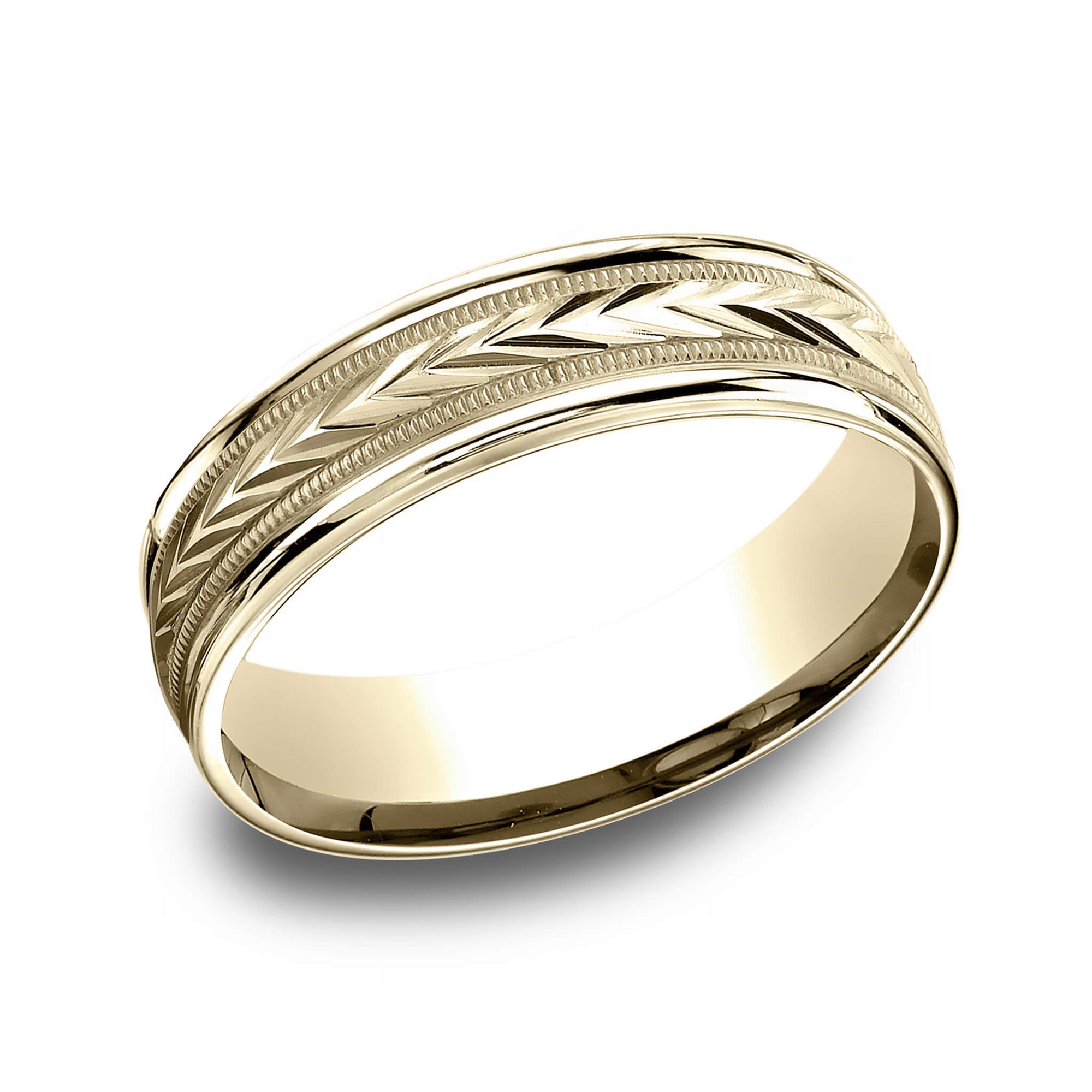 The Primor 14K Yellow Gold Mens Wedding Band - 6mm