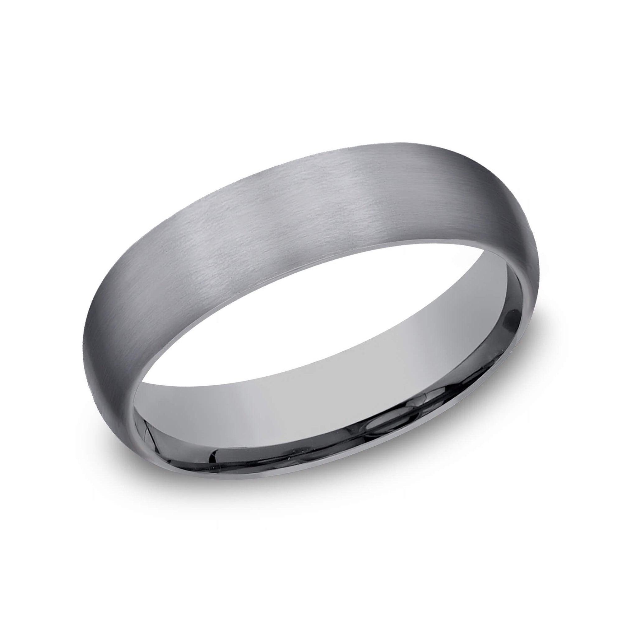 The Watchman Brushed Grey Tantalum Mens Wedding Band - 6mm