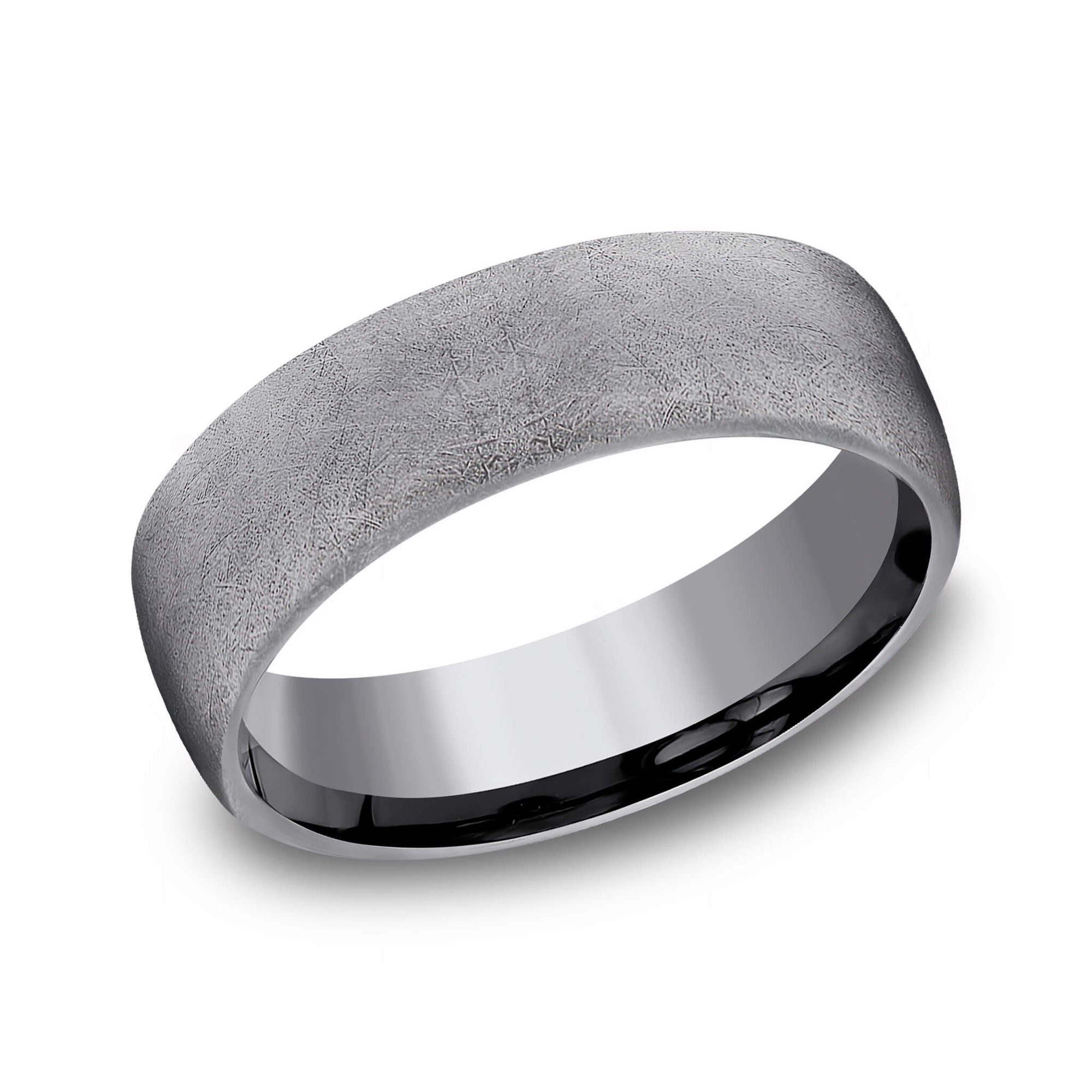 The Aurora - Swirled Grey Tantalum Men's Wedding Band -  6.5mm