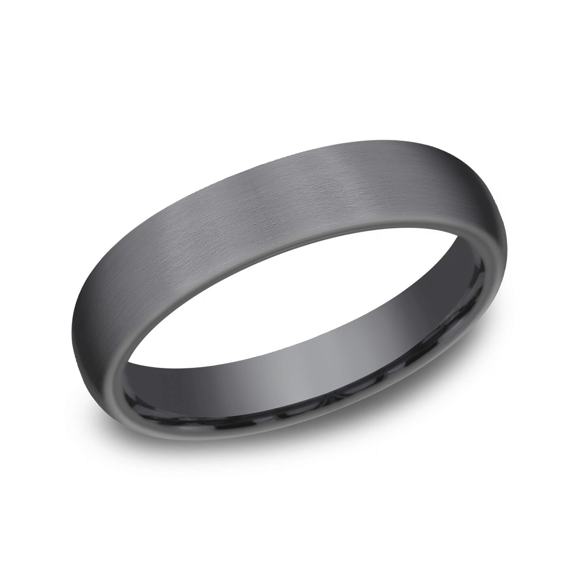 The Baron - Brushed Darkened Tantalum Men's Wedding Band -  4.5mm