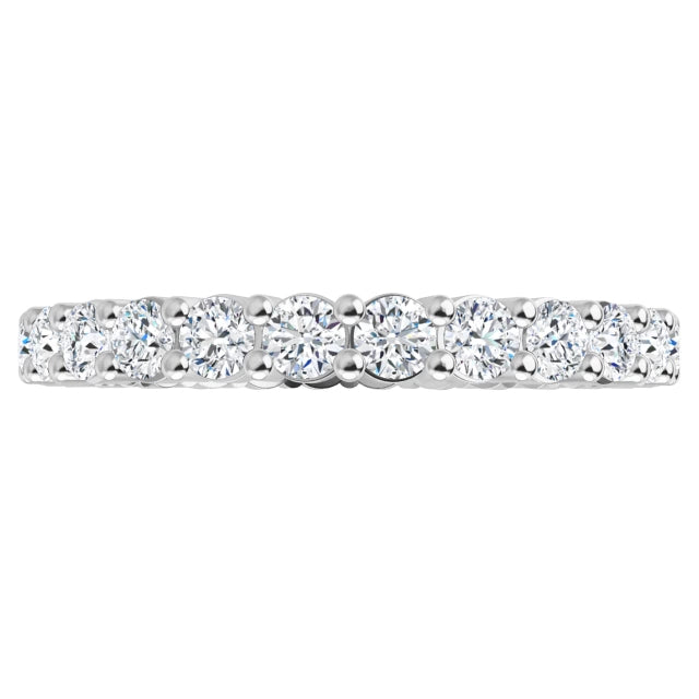 Lab Grown Diamond Eternity Ring, 1 CT, Common Prongs