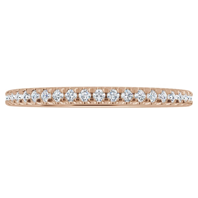Lab grown diamond eternity ring, 1/3 CTW, French set