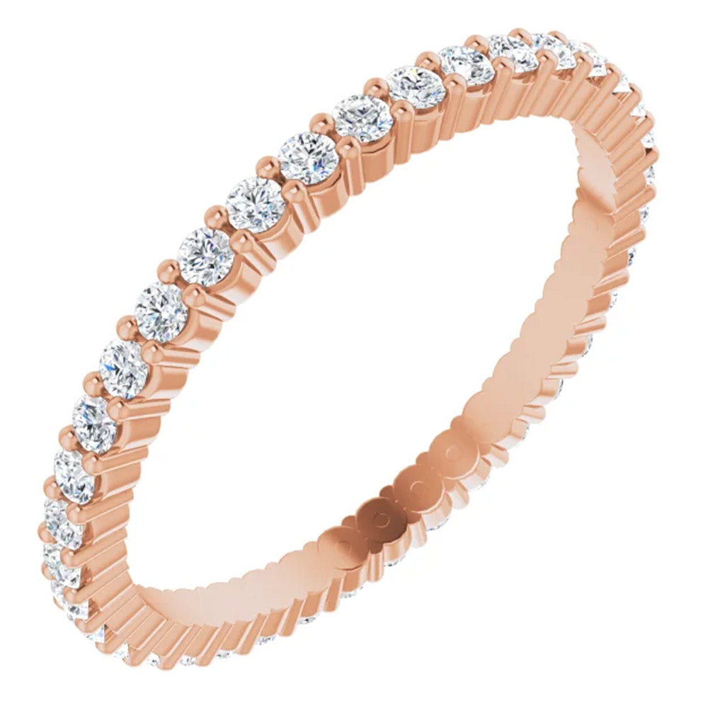 Lab Grown Diamond Eternity Ring, 1 CT, Common Prongs