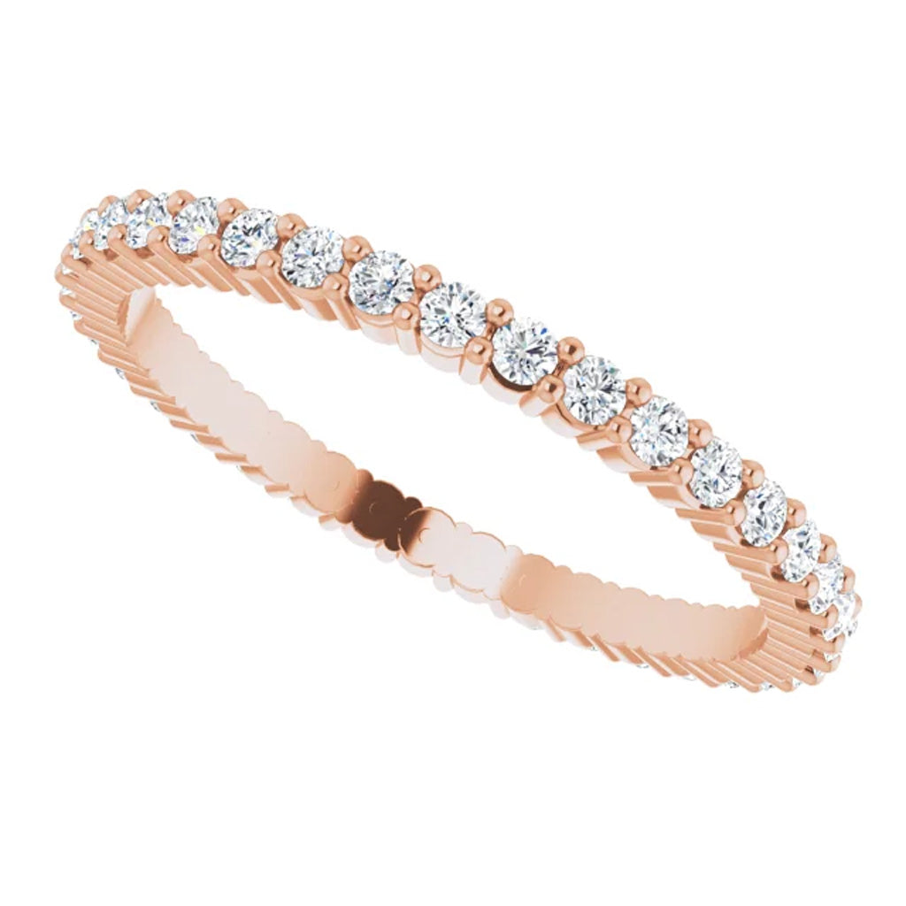 Lab Grown Diamond Eternity Ring, 1 CT, Common Prongs