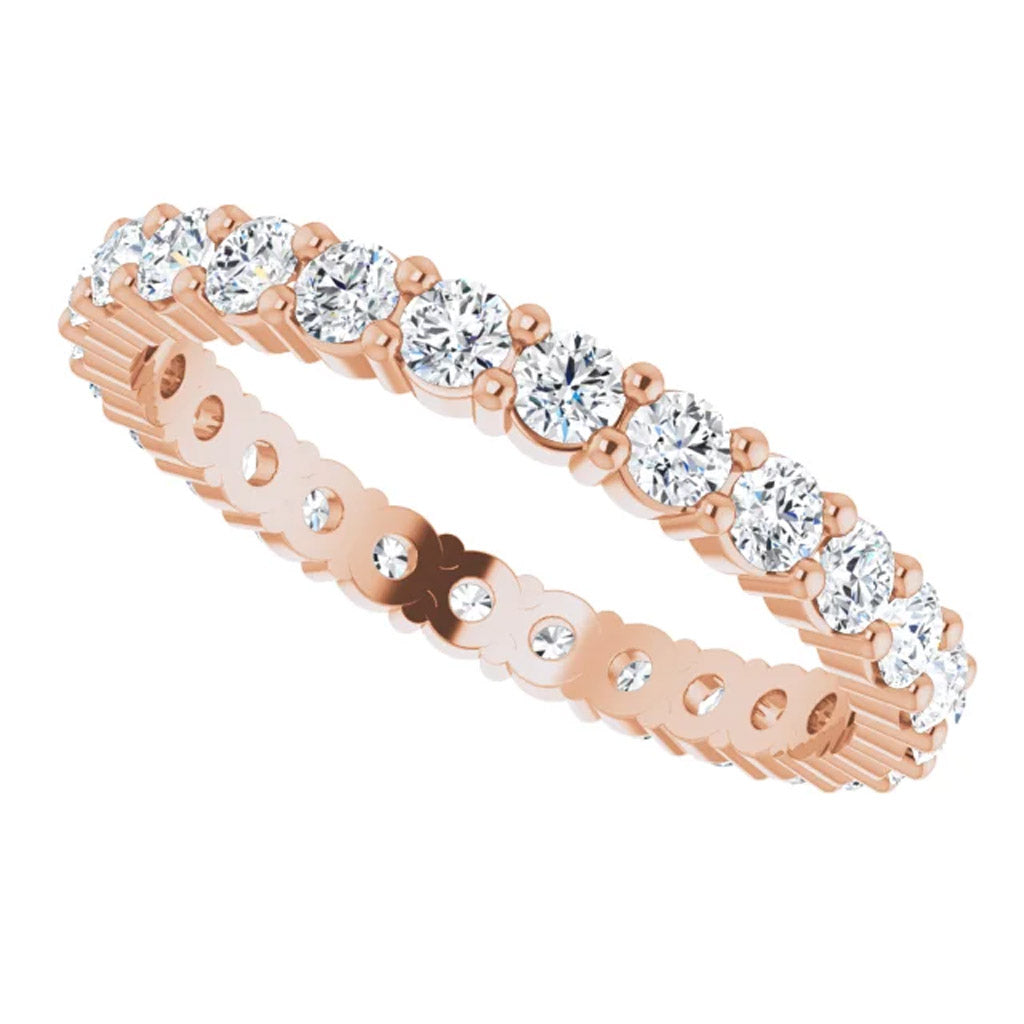 Lab Grown Diamond Eternity Ring, 1 CT, Common Prongs