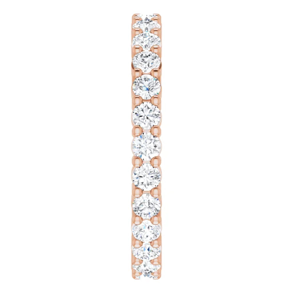 Lab Grown Diamond Eternity Ring, 1 CT, Common Prongs