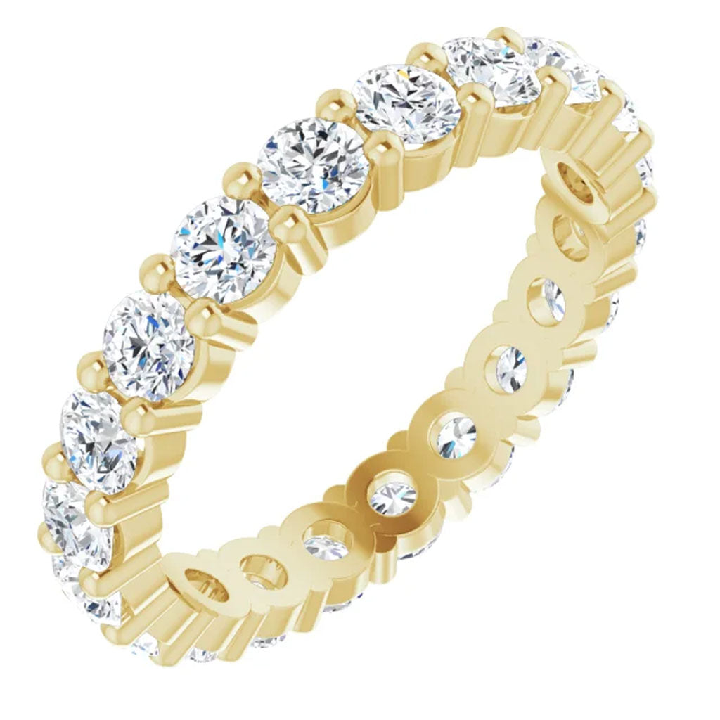Lab Grown Diamond Eternity Ring, 2 CT, Common Prongs