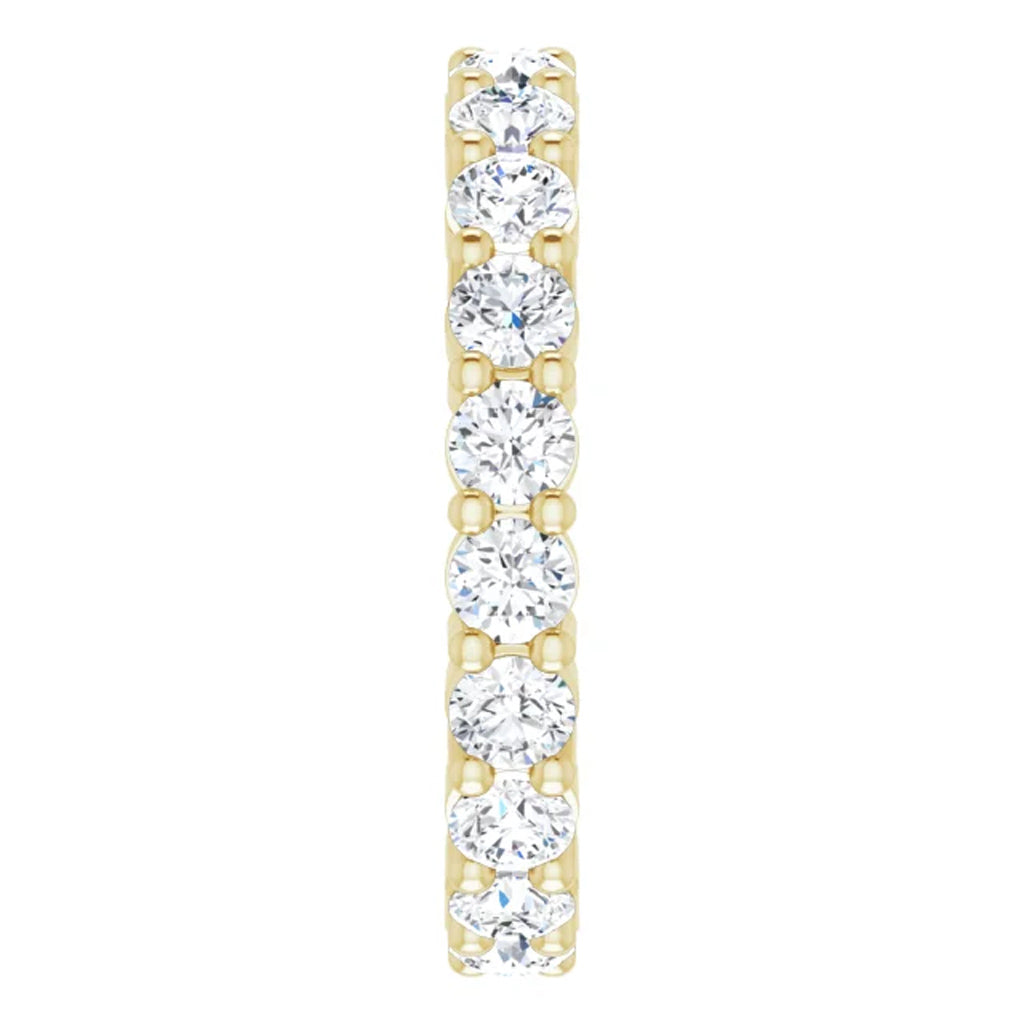 Lab Grown Diamond Eternity Ring, 2 CT, Common Prongs