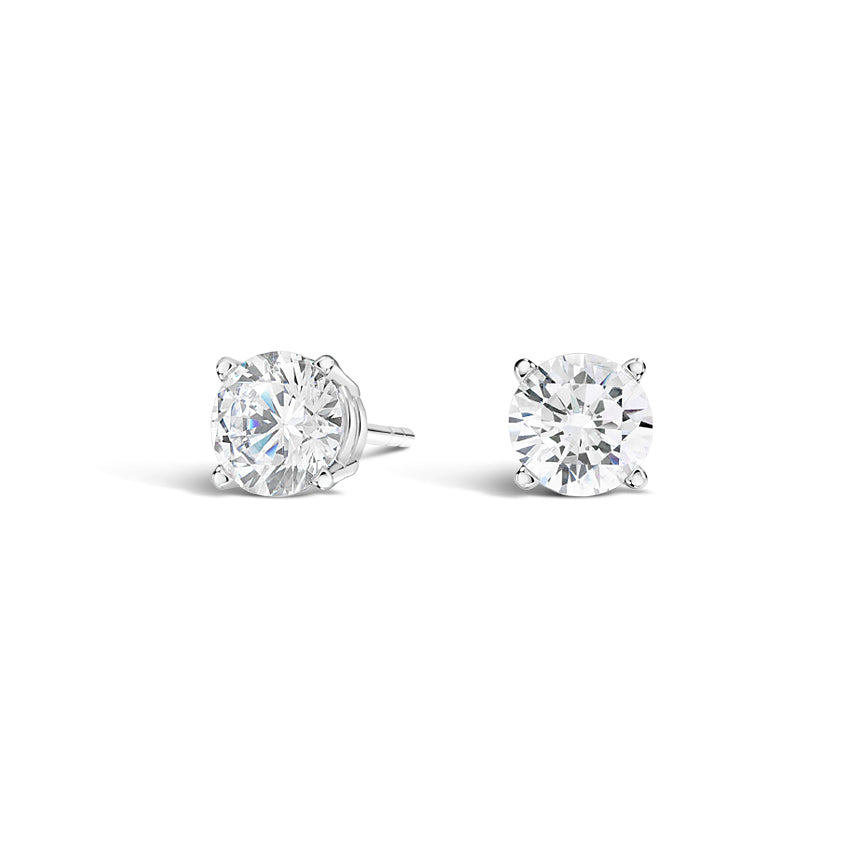 14K white gold Lab Created Diamond Stud Earrings (1 ct. tw.)
