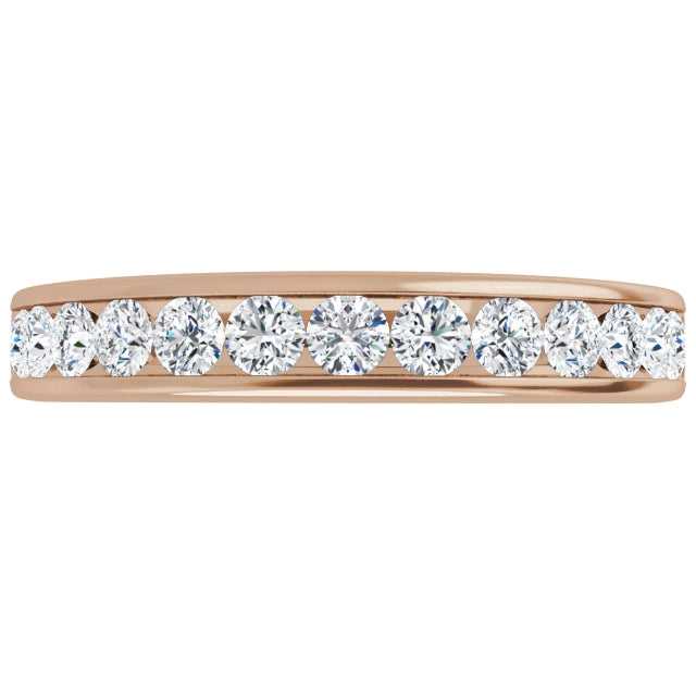 Lab Grown Diamond Anniversary Ring, 1/2 CT, Channel Set