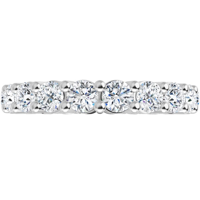 Lab Grown Diamond Eternity Ring, 2 CT, Common Prongs