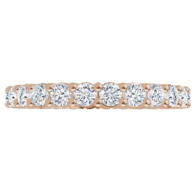 Lab Grown Diamond Eternity Ring, 1 CT, Common Prongs