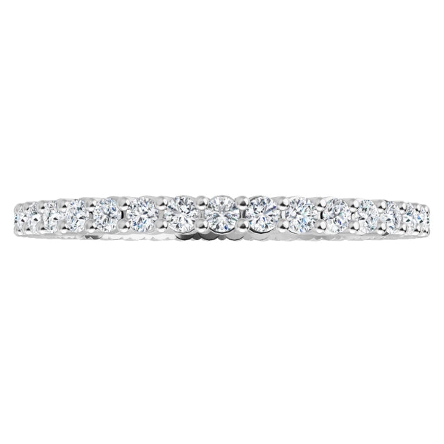 Lab Grown Diamond Eternity Ring, 1 CT, Common Prongs