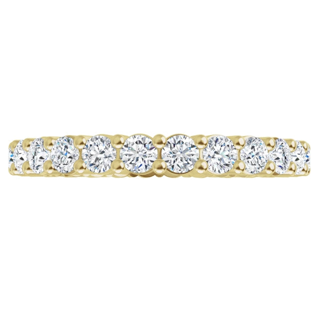 Lab Grown Diamond Eternity Ring, 1 CT, Common Prongs