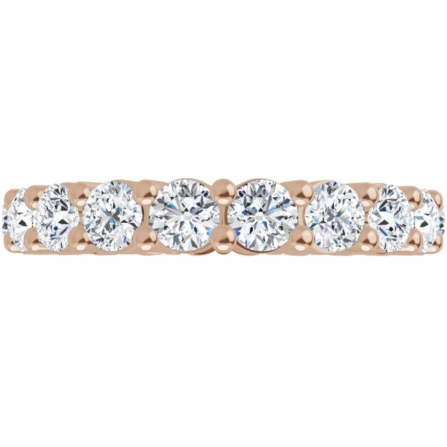 Lab Grown Diamond Eternity Ring, 2 CT, Common Prongs