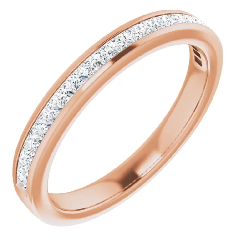 Lab Grown Diamond Anniversary Ring, 1/2 CTW, Channel Princess