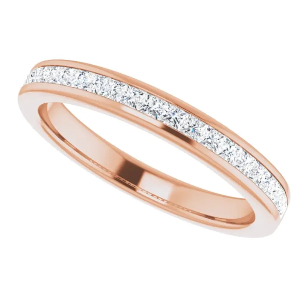 Lab Grown Diamond Anniversary Ring, 1/2 CTW, Channel Princess