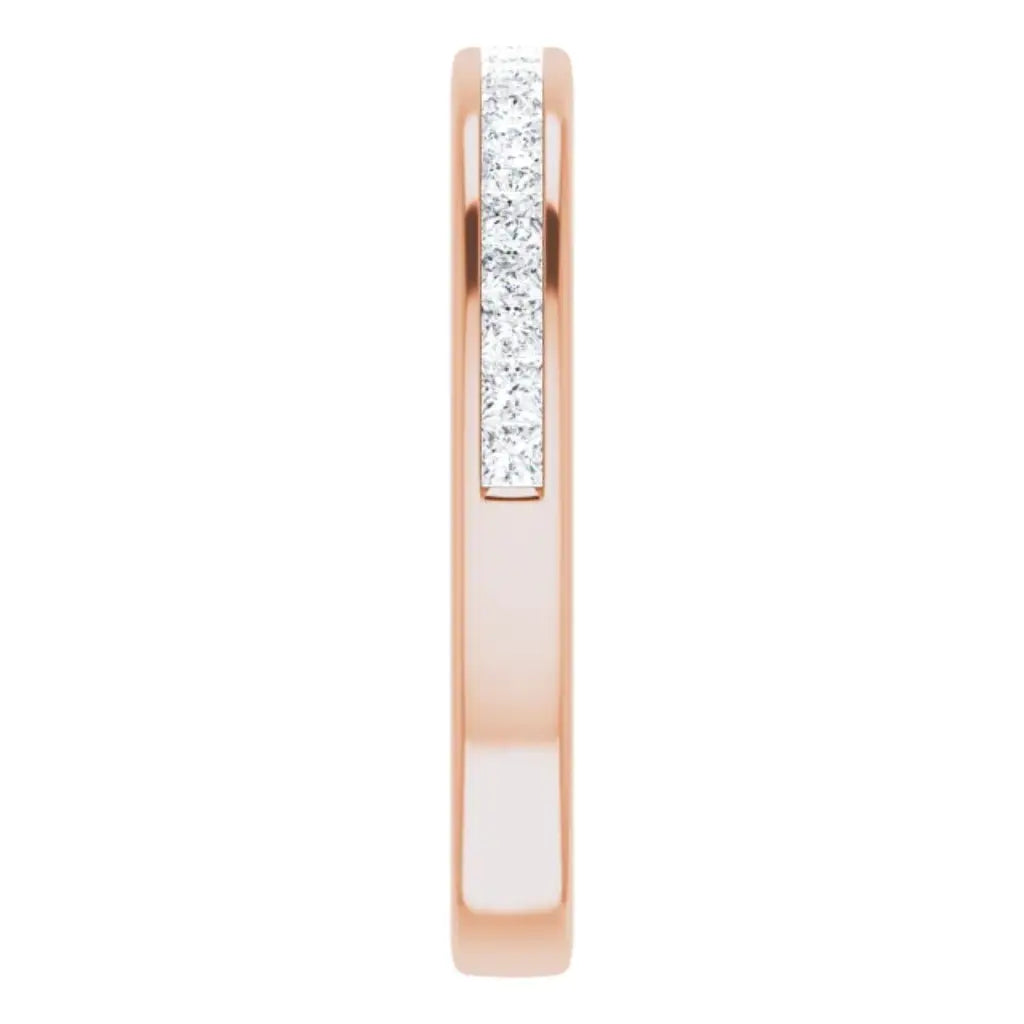 Lab Grown Diamond Anniversary Ring, 1/2 CTW, Channel Princess