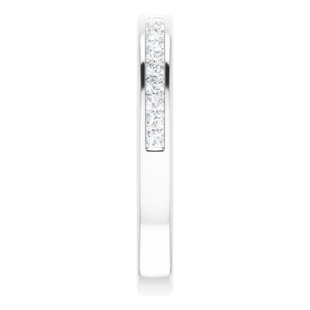 Lab Grown Diamond Anniversary Ring, 1/2 CTW, Channel Princess
