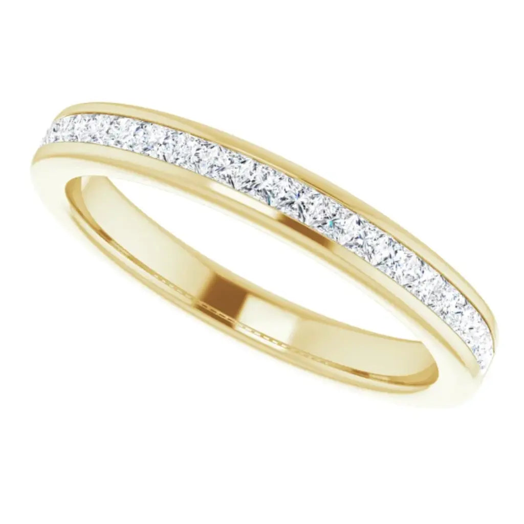Lab Grown Diamond Anniversary Ring, 1/2 CTW, Channel Princess