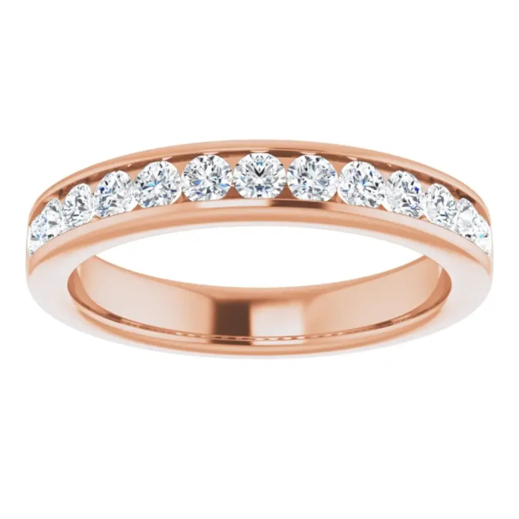 Lab Grown Diamond Anniversary Ring, 1/2 CT, Channel Set