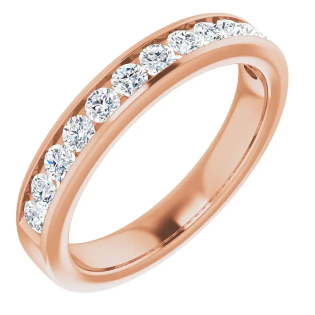 Lab Grown Diamond Anniversary Ring, 1/2 CT, Channel Set