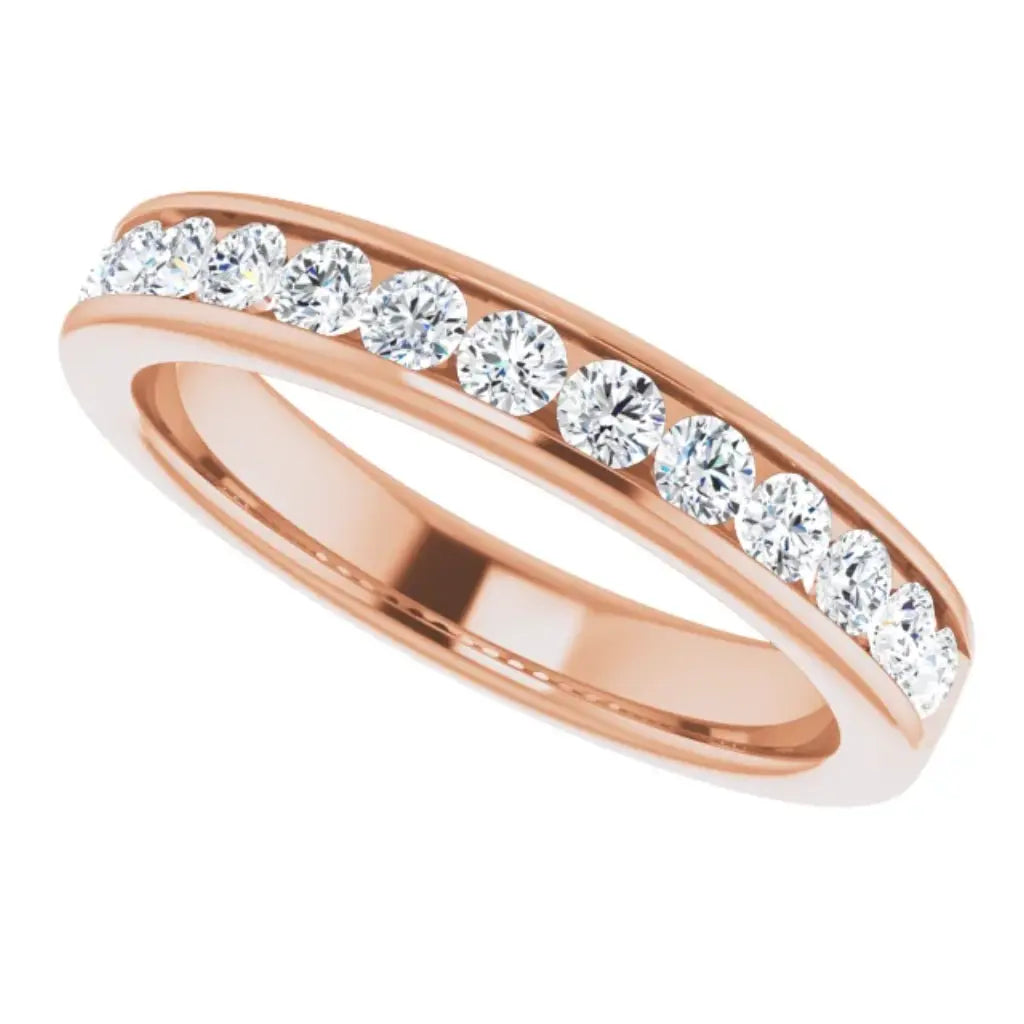 Lab Grown Diamond Anniversary Ring, 1/2 CT, Channel Set