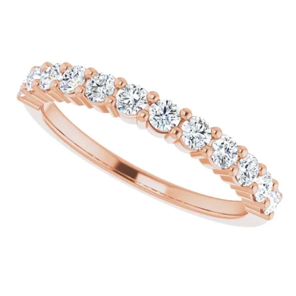 Lab Grown Diamond Anniversary Ring, 1/2 CT, Common Prongs