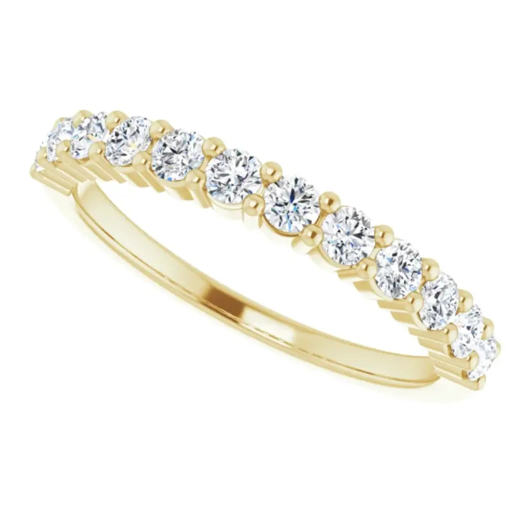 Lab Grown Diamond Anniversary Ring, 1/2 CT, Common Prongs