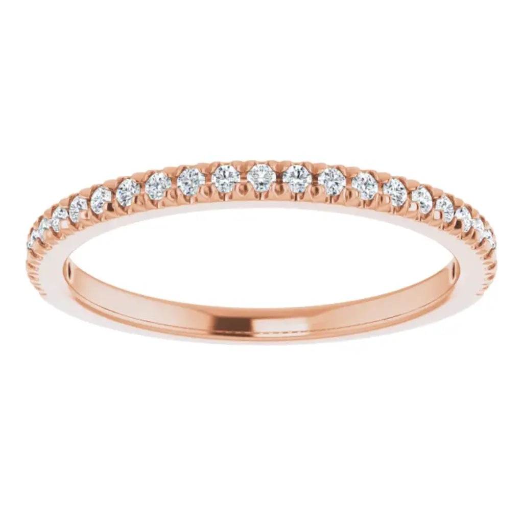 Lab grown diamond anniversary ring, 1/5 CTW, French set