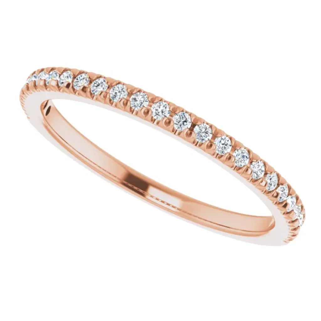 Lab grown diamond anniversary ring, 1/5 CTW, French set
