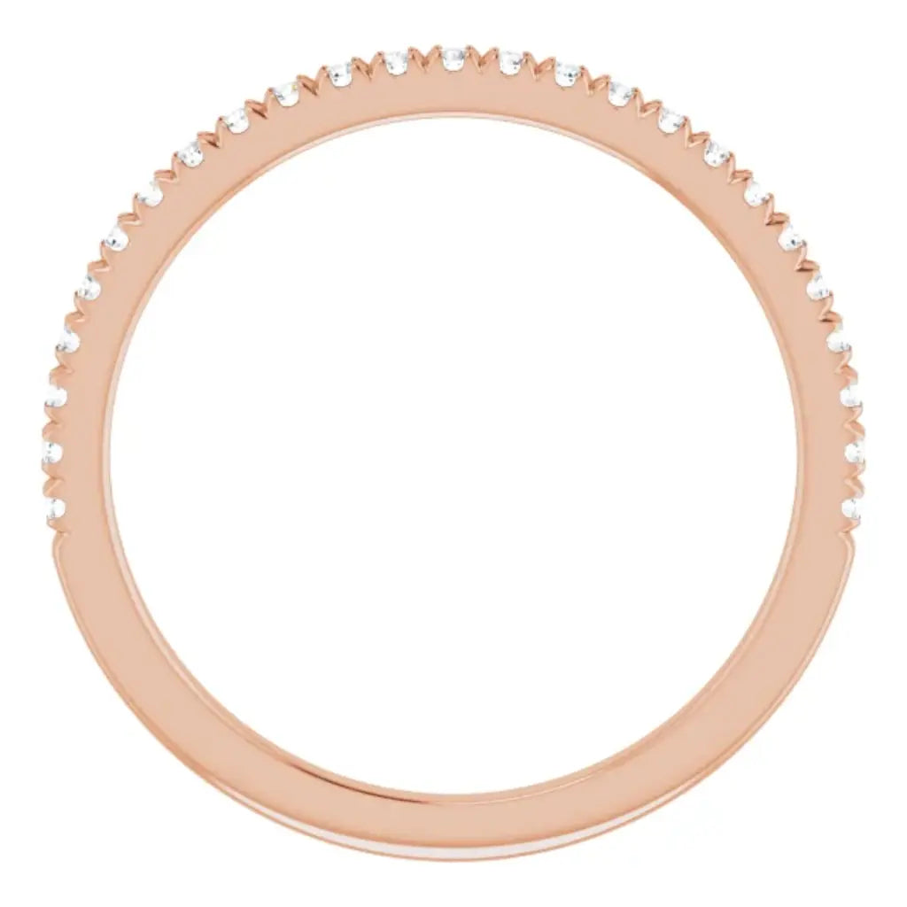 Lab grown diamond anniversary ring, 1/5 CTW, French set