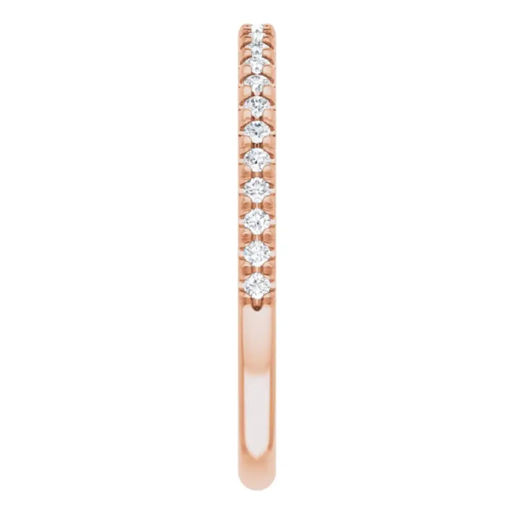 Lab grown diamond anniversary ring, 1/5 CTW, French set