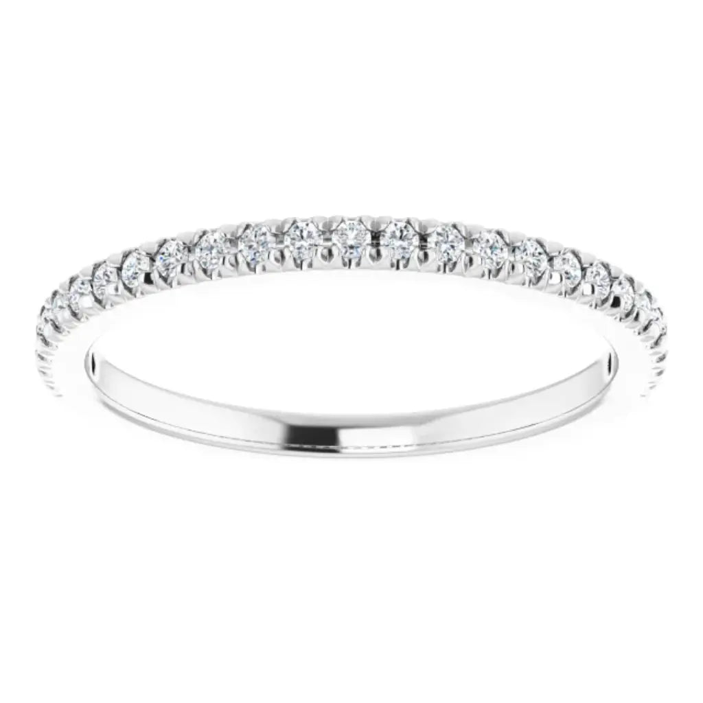 Lab grown diamond anniversary ring, 1/5 CTW, French set