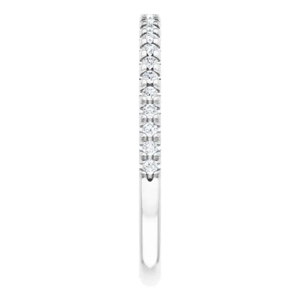 Lab grown diamond anniversary ring, 1/5 CTW, French set