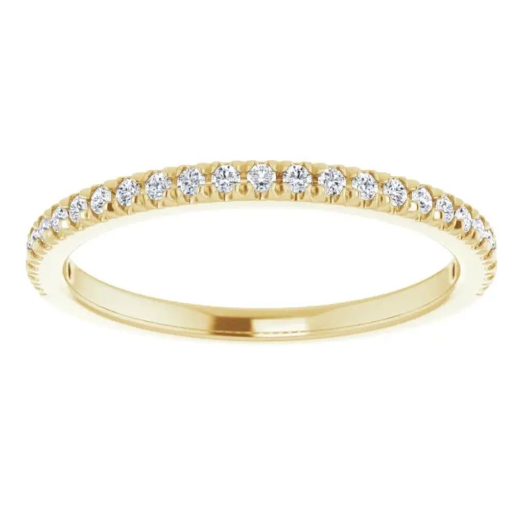 Lab grown diamond anniversary ring, 1/5 CTW, French set