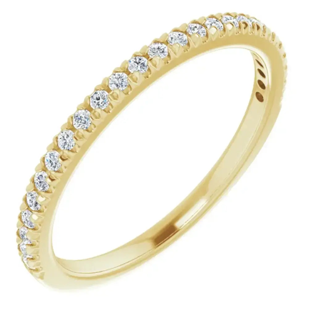 Lab grown diamond anniversary ring, 1/5 CTW, French set