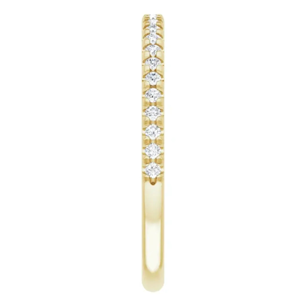 Lab grown diamond anniversary ring, 1/5 CTW, French set