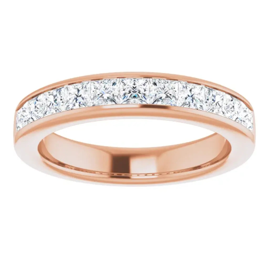 Lab Grown Diamond Anniversary Ring, 1 CTW, Channel Princess