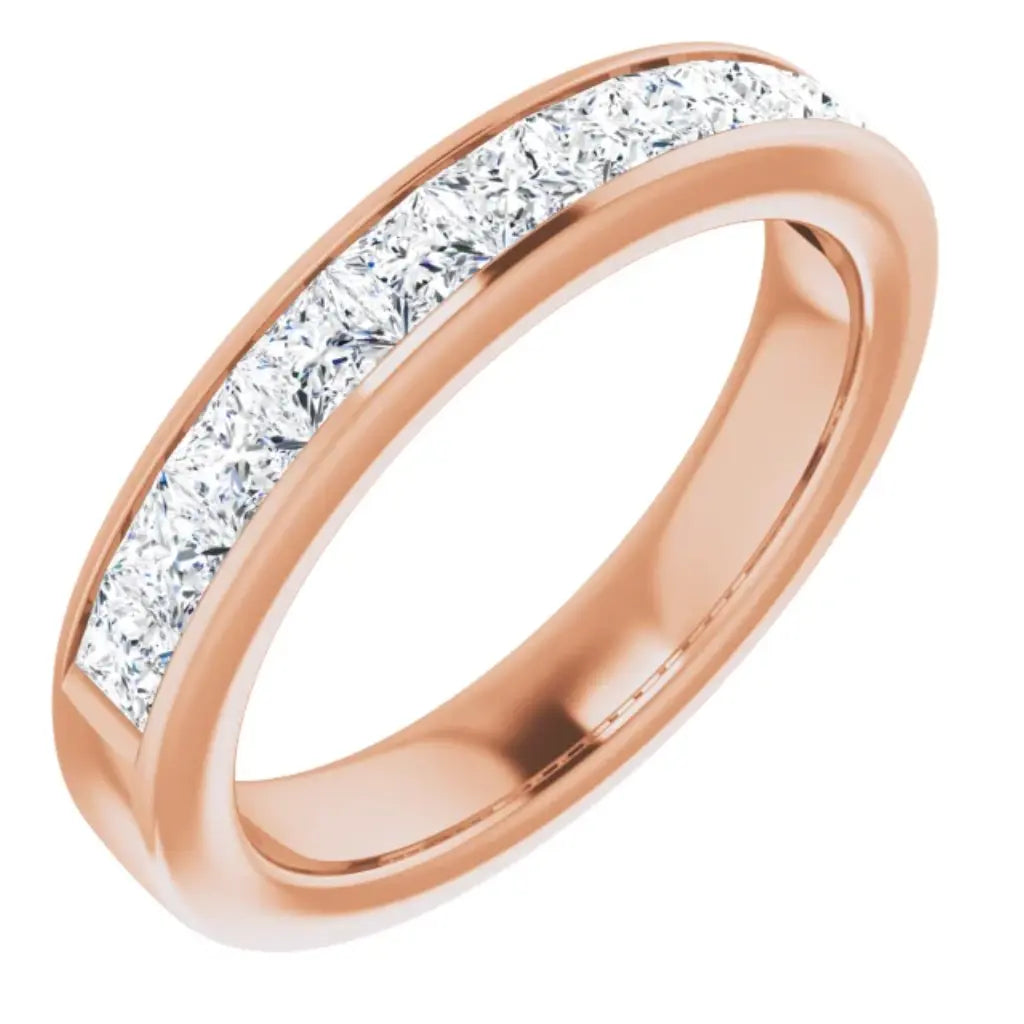 Lab Grown Diamond Anniversary Ring, 1 CTW, Channel Princess