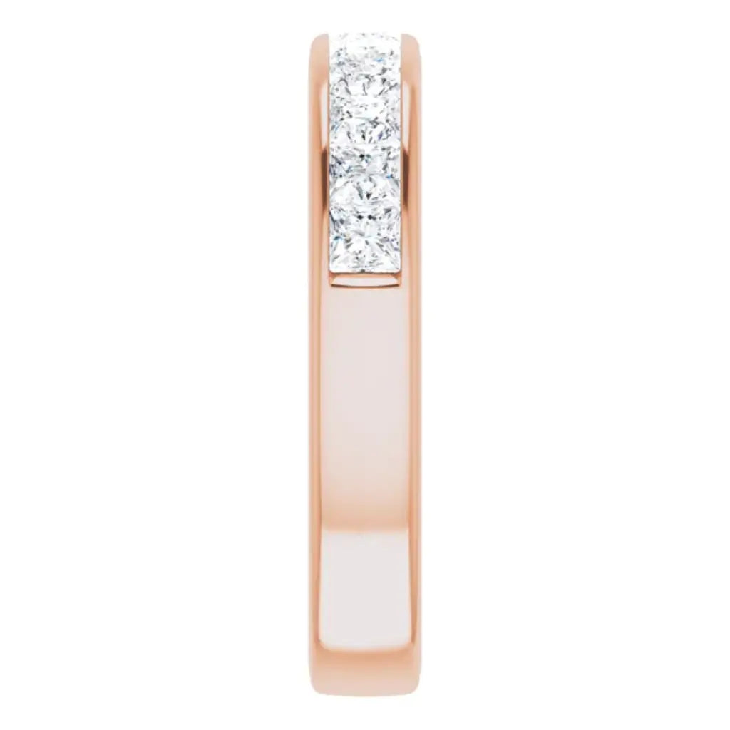 Lab Grown Diamond Anniversary Ring, 1 CTW, Channel Princess
