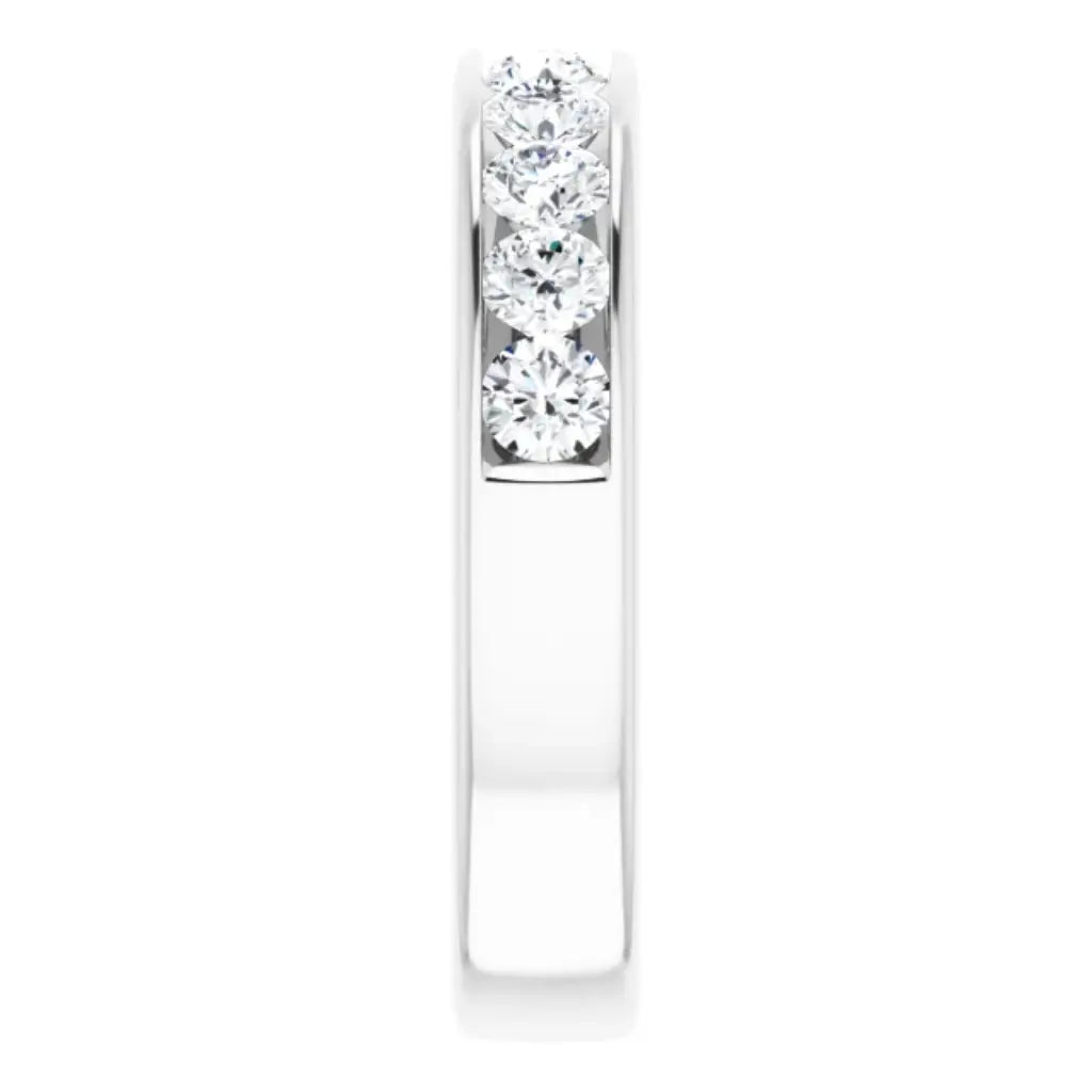 Lab Grown Diamond Anniversary Ring, 1 CT, Channel Set