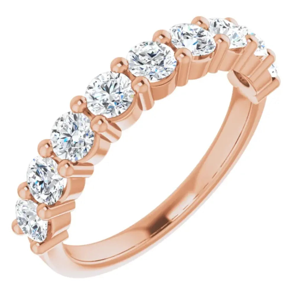 Lab Grown Diamond Anniversary Ring, 1 CT, Common Prongs
