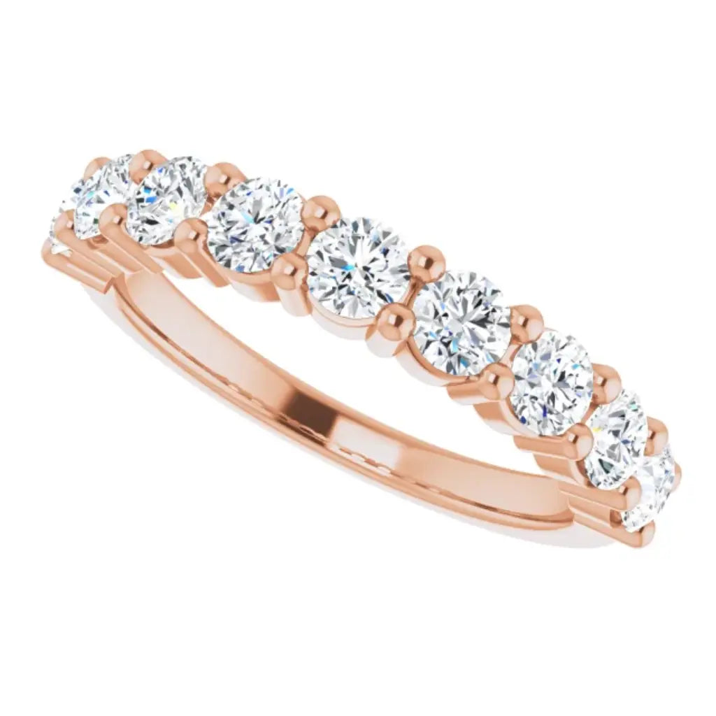 Lab Grown Diamond Anniversary Ring, 1 CT, Common Prongs