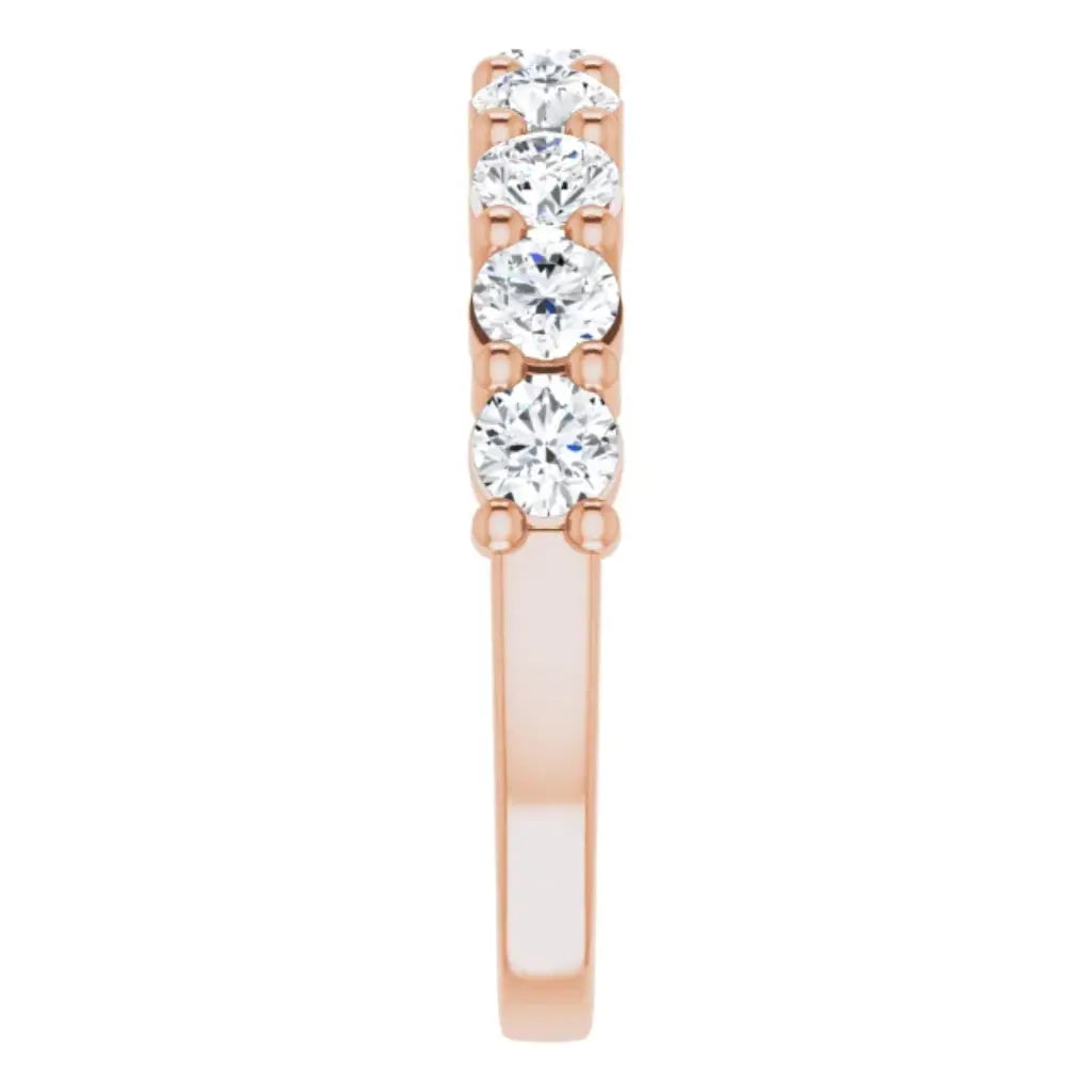 Lab Grown Diamond Anniversary Ring, 1 CT, Common Prongs