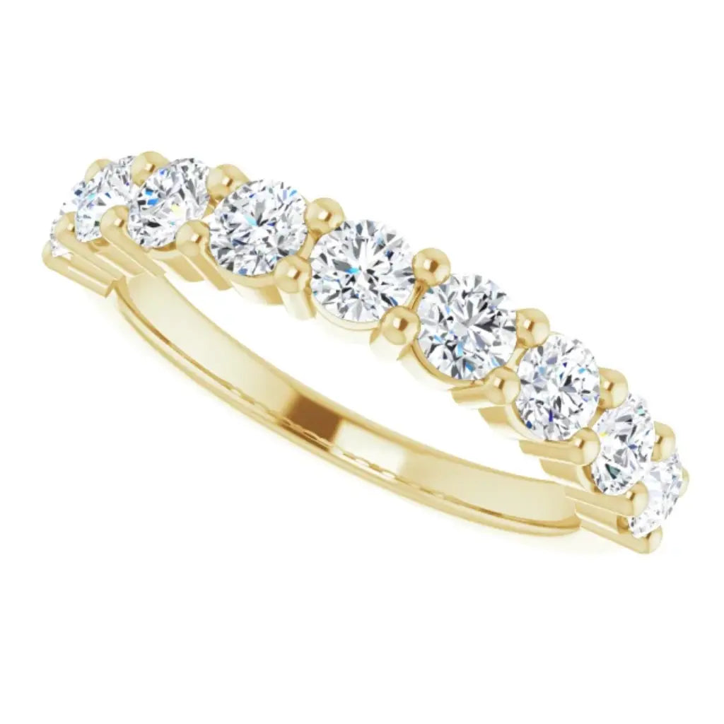 Lab Grown Diamond Anniversary Ring, 1 CT, Common Prongs