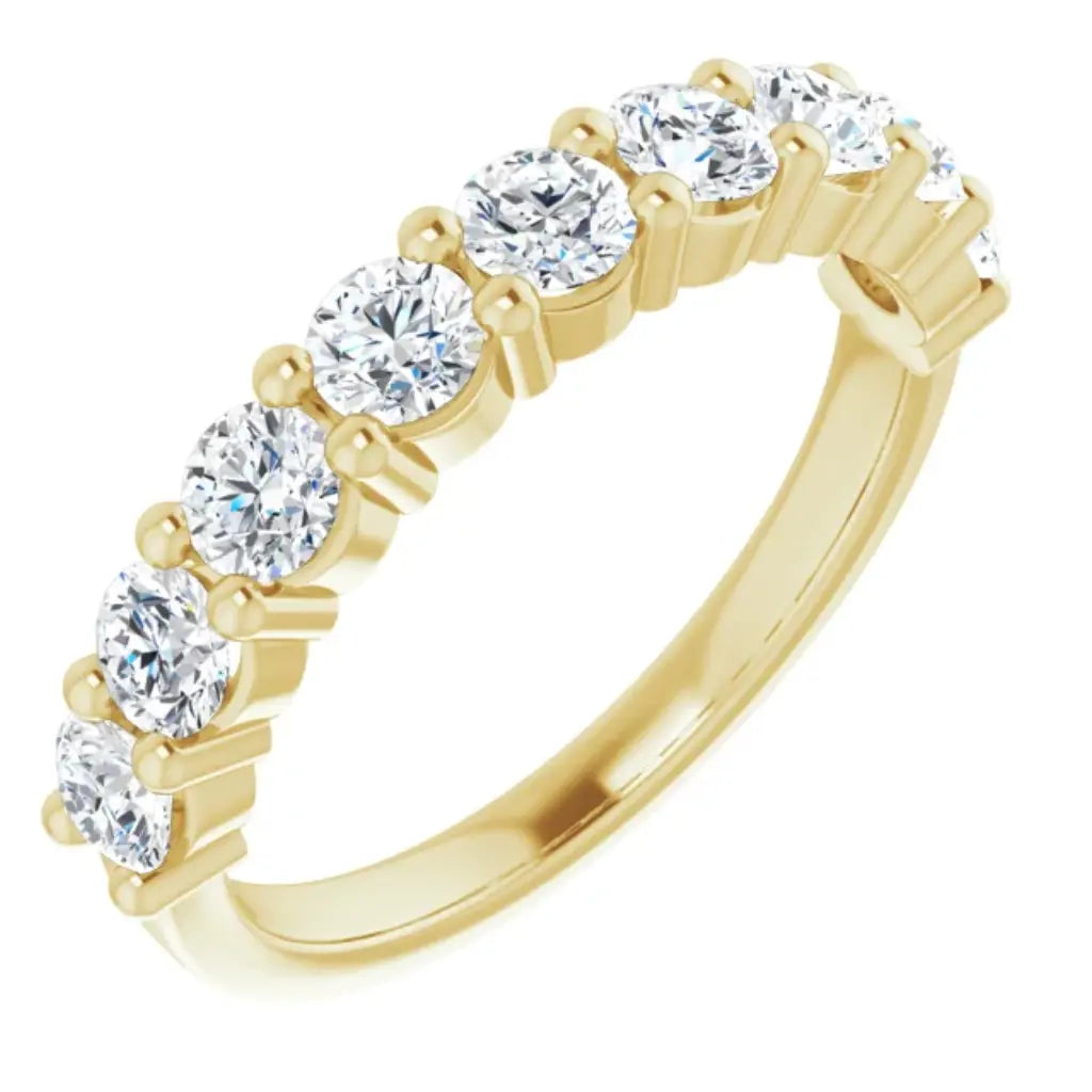 Lab Grown Diamond Anniversary Ring, 1 CT, Common Prongs