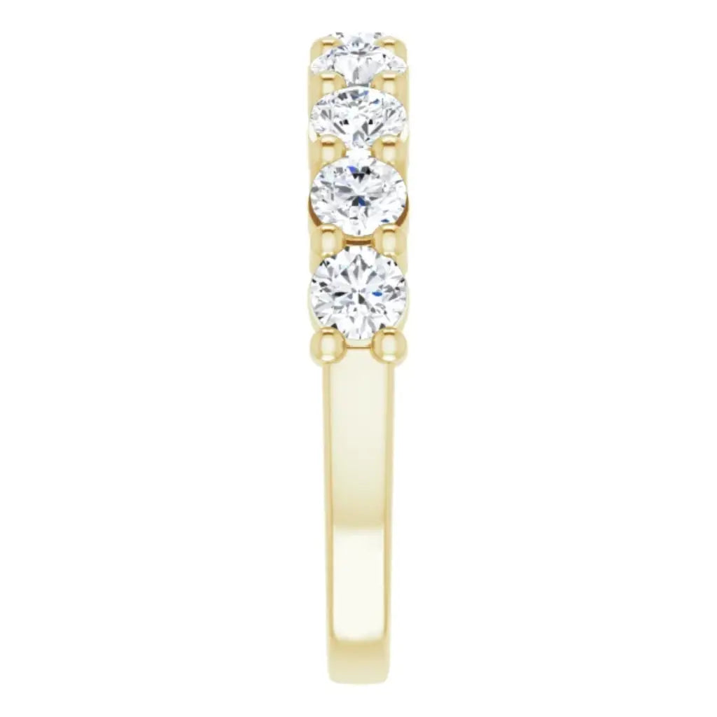 Lab Grown Diamond Anniversary Ring, 1 CT, Common Prongs