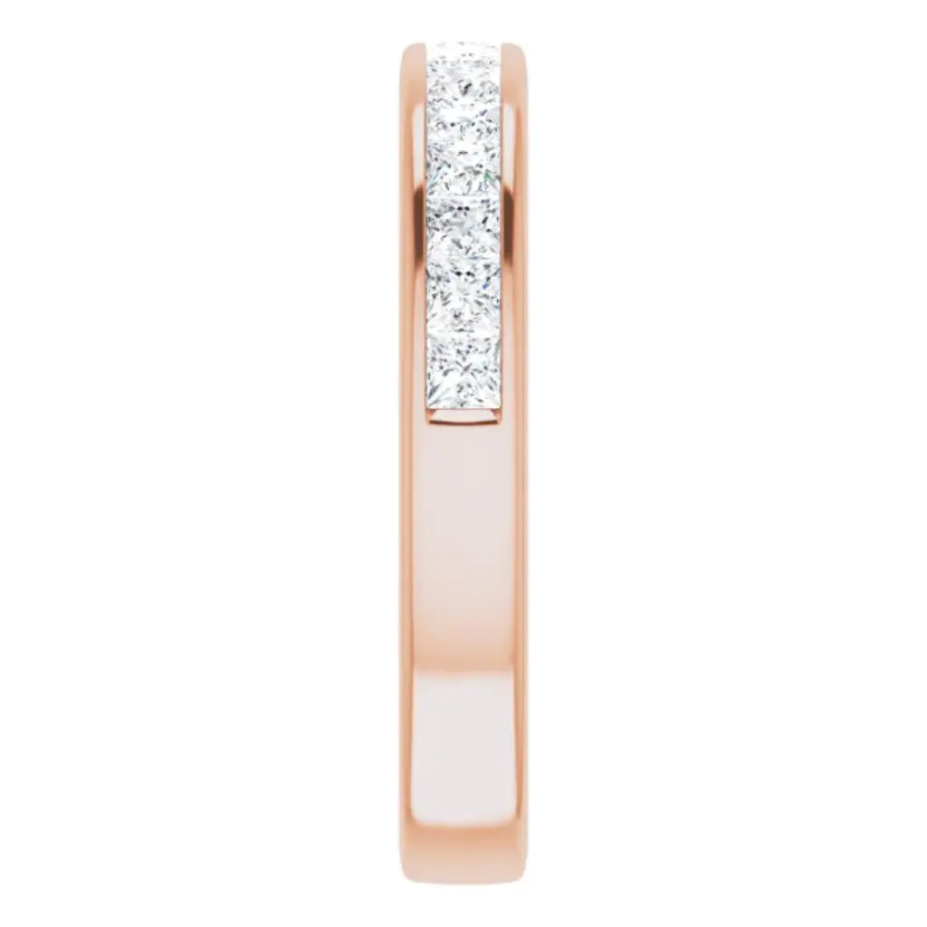 Lab grown diamond anniversary ring, 3/4 CTW, Channel Princess